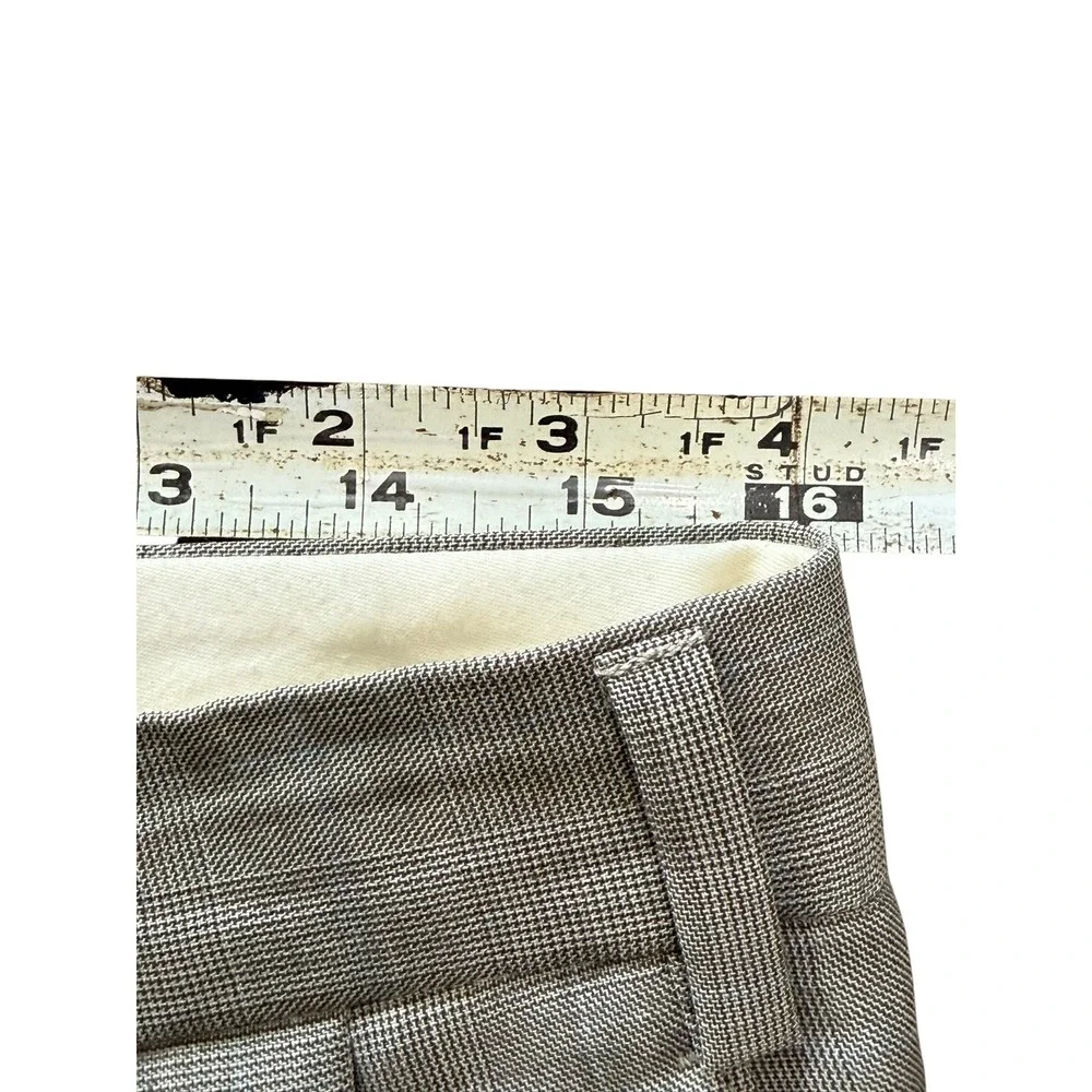 Ralph Lauren 2 Pc Glen Plaid Windowpane Suit Tan Wool Men 41R